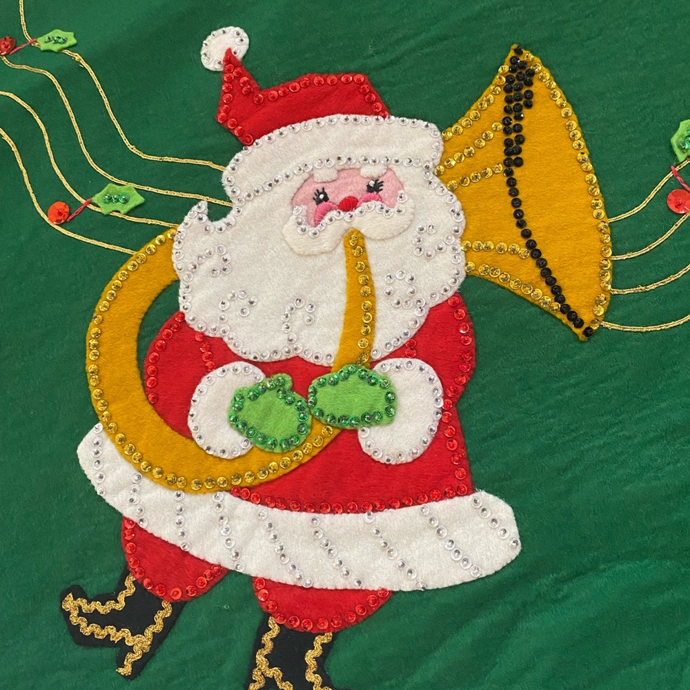 Vintage Bucilla Tree Skirt Christmas Tree Skirt Handmade - Picture 10 of 16